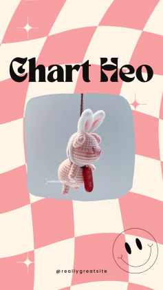 Chart heo hồng đội tai thỏ.