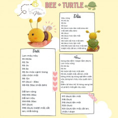 chart móc bee turtle