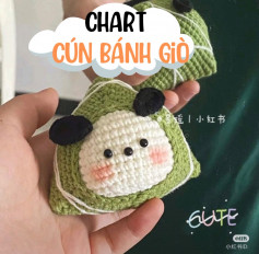 Chart móc len cún bánh giò.