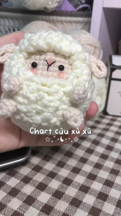 chart móc len fluffy sheep