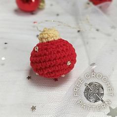 christmas ball free amigurumi crochet pattern