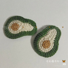 crochet pattern avocado hair clip