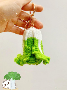 crochet pattern cabbage keychain