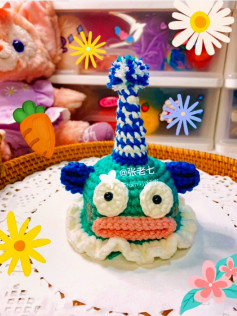 crochet pattern fish monster birthday hat