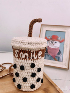 crochet pattern milk tea bag