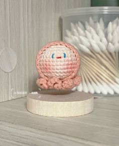 Crochet pattern pink octopus dumplings