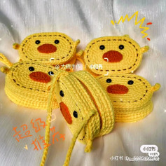 crochet pattern yellow duck bag