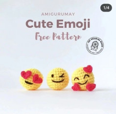 Cute emoji free pattern