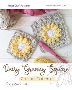 daisy granny square crochet pattern