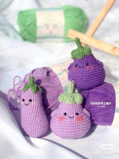 eggplant, little eagle crochet pattern