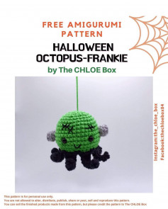 free amigutumi pattern halloween octopus frankie