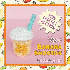 free crochet pattern mini banana smoothie.