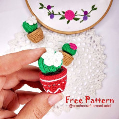 free crochet pattern mini cactus