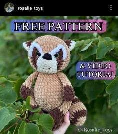 free crochet pattern raccoon