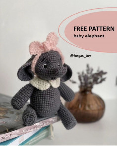 free pattern baby elephant