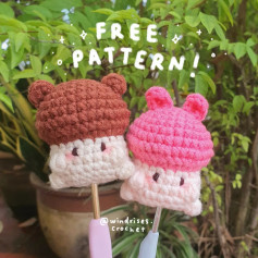 free pattern barbenheimer mushroom