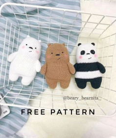 free pattern brown & ice bear free pattern, panda