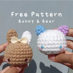 free pattern bunny and bear