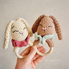 free pattern bunny teether