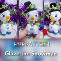 free pattern glaze the snowman