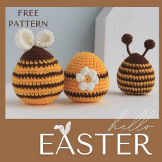 free pattern hello easter