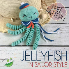 free pattern jellyfish in sailor style
