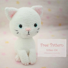 free pattern kitten cat, white cat