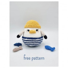 free pattern pearl the seagull disguises itself as a fisherman