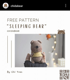 free pattern sleeping bear