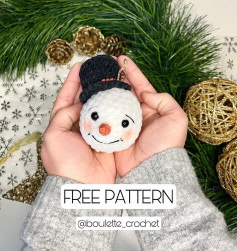 free pattern snowman bauble
