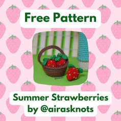 free pattern summer strawberries