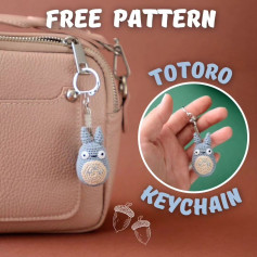 free pattern totoro keychain