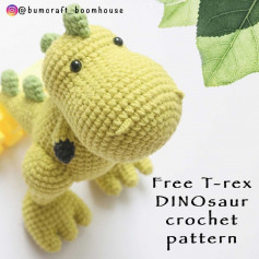 free t-rex dinosaur crochet pattern