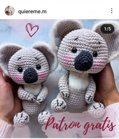 gray bear, black muzzle crochet pattern