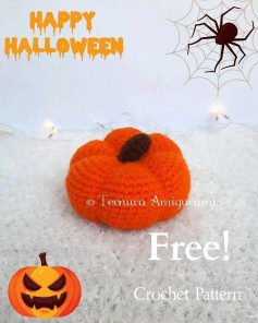 happy halloween free crochet pattern ternura amigurumi pumpkin crochet pattern.