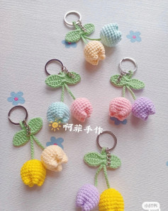 keychain tulip crochet pattern