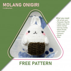 molang onigiri free pattern