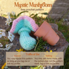 mystie mushroom free crochet pattern