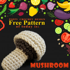 poppy crochet design free pattern mushroom