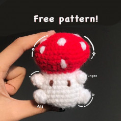 red cap mushroom crochet pattern