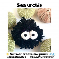 sea urchin, summer breeze amigurumi