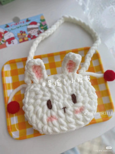 Small bag, crochet rabbit pattern