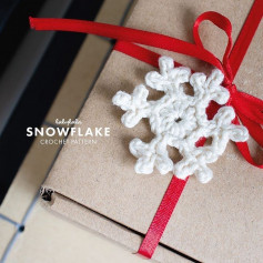 snowflake crochet pattern, white
