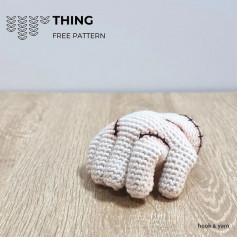 thing free crochet pattern, hand character in wednesday movie