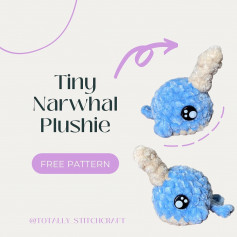 tiny narwhal plushie free pattern