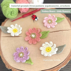 tutoriel gratuit free pattern. peties fleurs - little flowers