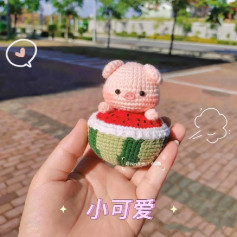 watermelon pig crochet pattern