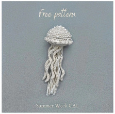white jellyfish crochet pattern
