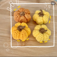 yellow pumpkin, orange crochet pattern