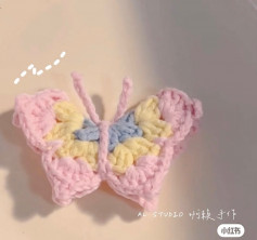 3D butterfly crochet pattern